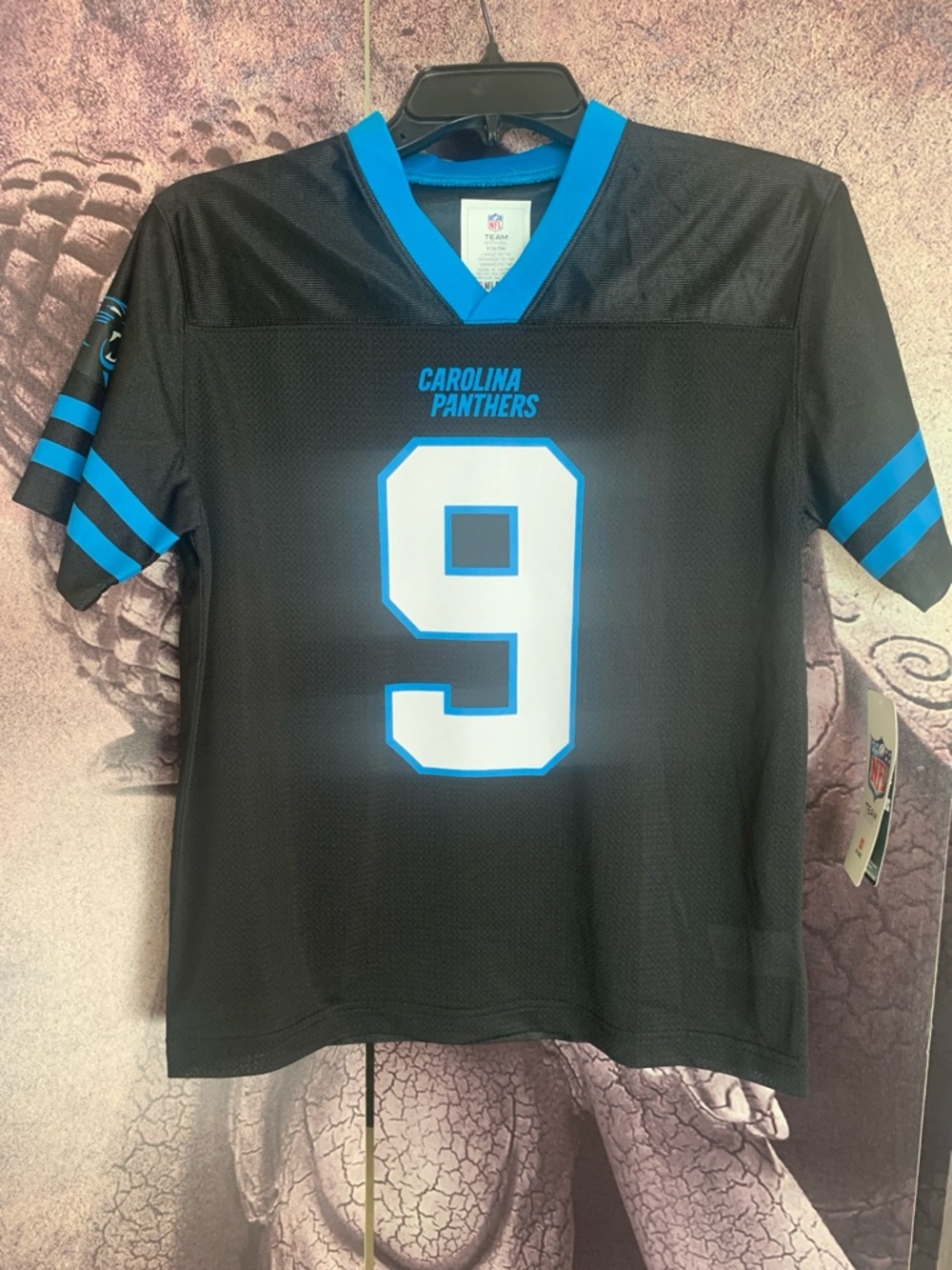 Carolina Panthers #9 Black & Blue Kids NFL Jersey
